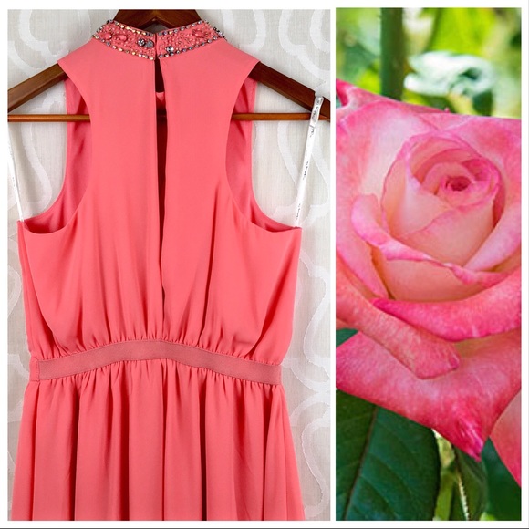 *CLEARANCE* Coral Jewel Embelished Romper - Picture 5 of 8